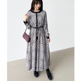 ロングワンピース フレンチスリーブワンピース ダマスク柄ワンピース | COCOMOMO | 詳細画像62 