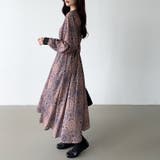 ロングワンピース フレンチスリーブワンピース ダマスク柄ワンピース | COCOMOMO | 詳細画像19