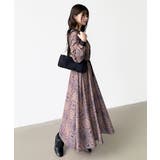 ロングワンピース フレンチスリーブワンピース ダマスク柄ワンピース | COCOMOMO | 詳細画像67 