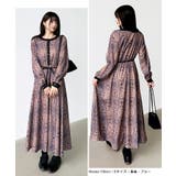 ロングワンピース フレンチスリーブワンピース ダマスク柄ワンピース | COCOMOMO | 詳細画像70 