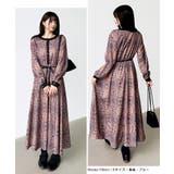 ロングワンピース フレンチスリーブワンピース ダマスク柄ワンピース | COCOMOMO | 詳細画像70