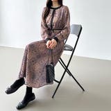 ロングワンピース フレンチスリーブワンピース ダマスク柄ワンピース | COCOMOMO | 詳細画像20