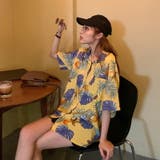 シャツ アロハシャツ リーフ柄半袖シャツ | COCOMOMO | 詳細画像10 