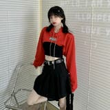 パーカー ショート丈パーカー へそ出しフード付きパーカー | COCOMOMO | 詳細画像14 