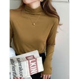 ダークイエロー | ハイネック 長袖Tシャツ 選べる11カラー長袖トップス | COCOMOMO