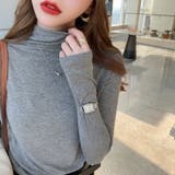 ハイネック 長袖Tシャツ 選べる11カラー長袖トップス | COCOMOMO | 詳細画像12