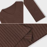 ニット Vネックニットトップス 長袖リブニット | COCOMOMO | 詳細画像17 