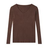 ニット Vネックニットトップス 長袖リブニット | COCOMOMO | 詳細画像20 