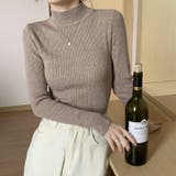 ニット ハイネックニット 秋冬リブニット | COCOMOMO | 詳細画像13 