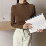 ニット ハイネックニット 秋冬リブニット | COCOMOMO | 詳細画像15 