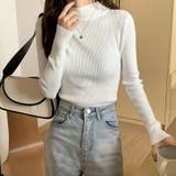 ニット ハイネックニット 秋冬リブニット | COCOMOMO | 詳細画像3 