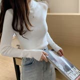 ニット ハイネックニット 秋冬リブニット | COCOMOMO | 詳細画像4 