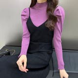 パフスリーブニット ハイネック リブニット | COCOMOMO | 詳細画像13 