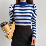 パフスリーブニット ハイネック リブニット | COCOMOMO | 詳細画像23 