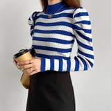 パフスリーブニット ハイネック リブニット | COCOMOMO | 詳細画像24 