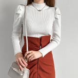 パフスリーブニット ハイネック リブニット | COCOMOMO | 詳細画像25 