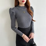 パフスリーブニット ハイネック リブニット | COCOMOMO | 詳細画像34 