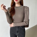 パフスリーブニット ハイネック リブニット | COCOMOMO | 詳細画像40 