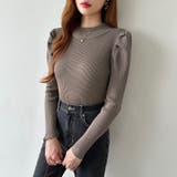 パフスリーブニット ハイネック リブニット | COCOMOMO | 詳細画像41 