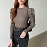 パフスリーブニット ハイネック リブニット | COCOMOMO | 詳細画像42 