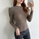 パフスリーブニット ハイネック リブニット | COCOMOMO | 詳細画像44 