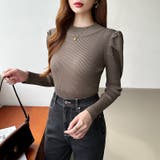 パフスリーブニット ハイネック リブニット | COCOMOMO | 詳細画像45 