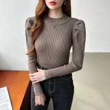 パフスリーブニット ハイネック リブニット | COCOMOMO | 詳細画像46 