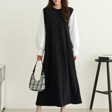 ワンピース パフスリーブドッキングワンピース オールインワン | COCOMOMO | 詳細画像1