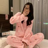 ルームウェア 韓国風ピーチ柄パジャマ 上下セット | COCOMOMO | 詳細画像11