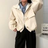 ジャケット フェイクレザージャケット クロップドレザージャケット | COCOMOMO | 詳細画像10 