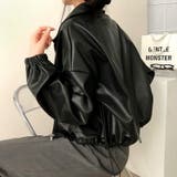 ジャケット フェイクレザージャケット クロップドレザージャケット | COCOMOMO | 詳細画像4 