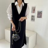 ジャンパースカート Vネックジャンパースカート Vネックワンピース | COCOMOMO | 詳細画像9 