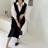 ジャンパースカート Vネックジャンパースカート Vネックワンピース | COCOMOMO | 詳細画像10 