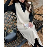 ジャンパースカート Vネックジャンパースカート Vネックワンピース | COCOMOMO | 詳細画像15 