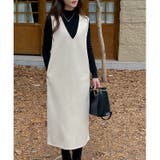 ジャンパースカート Vネックジャンパースカート Vネックワンピース | COCOMOMO | 詳細画像16 