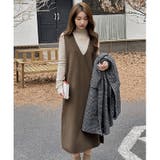 ジャンパースカート Vネックジャンパースカート Vネックワンピース | COCOMOMO | 詳細画像18 