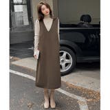 ジャンパースカート Vネックジャンパースカート Vネックワンピース | COCOMOMO | 詳細画像19 