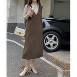 ジャンパースカート Vネックジャンパースカート Vネックワンピース | COCOMOMO | 詳細画像21 