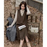 ジャンパースカート Vネックジャンパースカート Vネックワンピース | COCOMOMO | 詳細画像22 