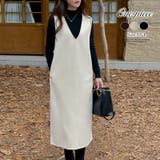 ジャンパースカート Vネックジャンパースカート Vネックワンピース | COCOMOMO | 詳細画像1 