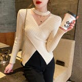 ニット カシュクールリブニット クロスニット | COCOMOMO | 詳細画像9 