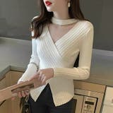 ニット カシュクールリブニット クロスニット | COCOMOMO | 詳細画像6