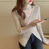 ニット カシュクールリブニット クロスニット | COCOMOMO | 詳細画像12 