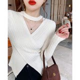 ニット カシュクールリブニット クロスニット | COCOMOMO | 詳細画像7 