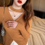 ニット カシュクールリブニット クロスニット | COCOMOMO | 詳細画像15 