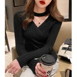 ニット カシュクールリブニット クロスニット | COCOMOMO | 詳細画像2 