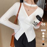 ニット カシュクールリブニット クロスニット | COCOMOMO | 詳細画像1 