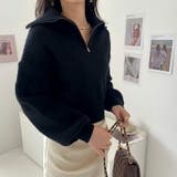 ニットセーター ハーフジップニット ショートニットプルオーバー | COCOMOMO | 詳細画像10