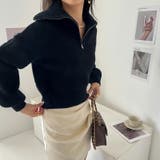 ニットセーター ハーフジップニット ショートニットプルオーバー | COCOMOMO | 詳細画像12