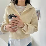 ニットセーター ハーフジップニット ショートニットプルオーバー | COCOMOMO | 詳細画像14